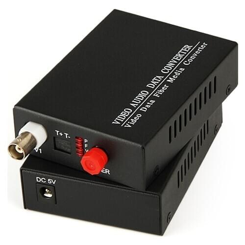 1 Pair Single Mode Single Fiber Desktop 1 Channel Analog Fiber Optic Video Converter