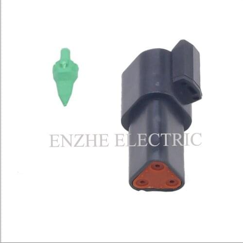 100SET Includes terminals seal car wire female connector 3Pin Connector Automotive plug Deutsch DT06 DT04 Waterproof Connectors