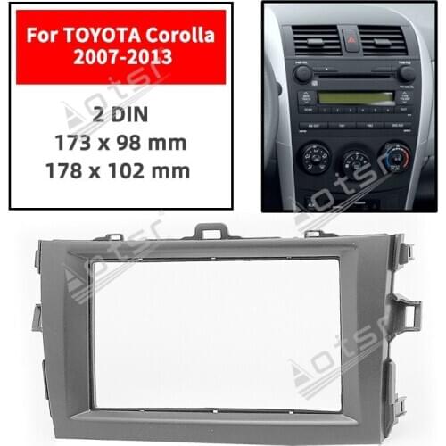 11-505 Top Quality Radio Fascia for TOYOTA Corolla 2007-2013 (Black) Fascia Dash CD Trim Installation Kit