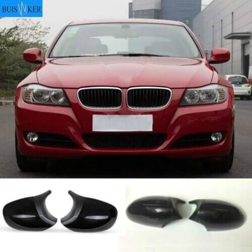 2PCS Carbon Fiber/ABS Mirror Cover E90 Car Rearview Mirror Cap Cover Direct Replace For BMW E90 E91 08-11 E92 E93 10-13 LCI