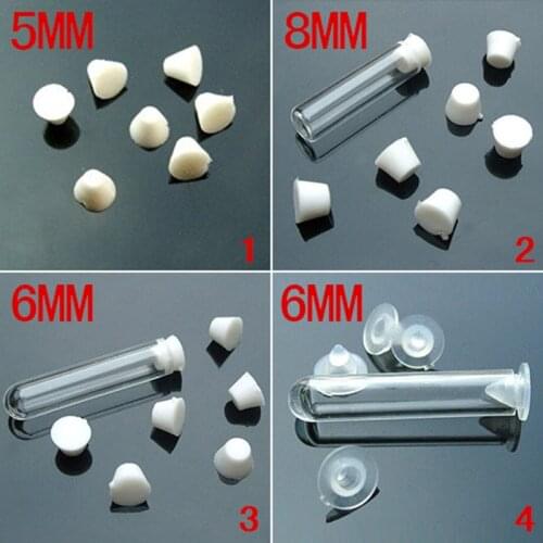 25PCS white rabber plug for bottles Vials charms rice art Diy jewelry findings