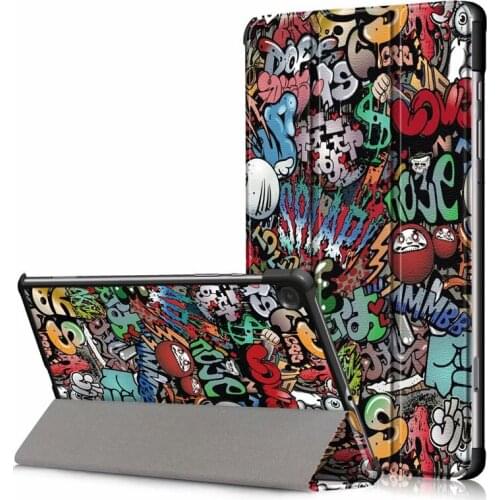 30PCS/Lot Luxury Print Cover For Samsung Galaxy Tab S6 Lite 10.4 2020 SM-P610 P615 Flip Slim PU Leather Case