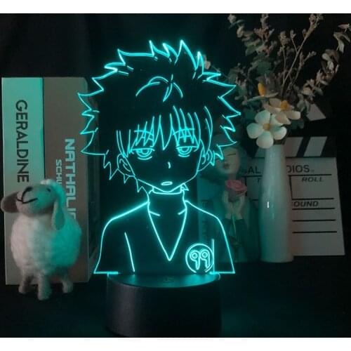 Anime Hunter X Hunter Killua 3d Led Lamp for Bedroom Decor Nightlight Birthday Gift Acrylic Led Night Light Hxh Killua Cute
