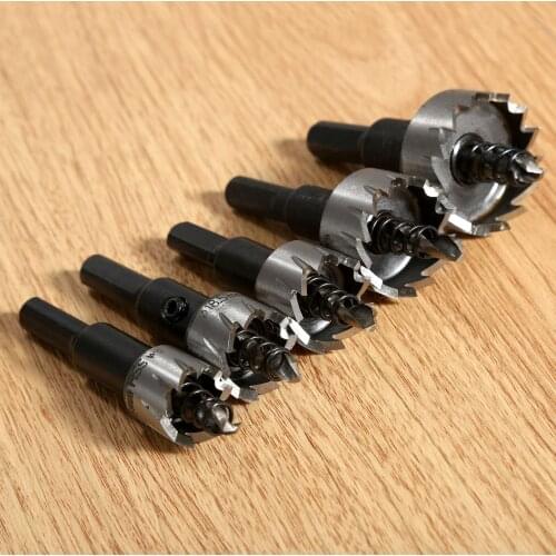 5Pcs/Set 16mm 18.5mm 20mm 25mm 30mm HSS Stainless Steel Hole Saws Cutter Drill Bits with Wrench for Metal Power Tool Accessories