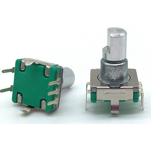 5pcs/lot EC11 Rotary Encoder Code Switch 30 Position With Switch 5pin Handle Length 13mm Half Shaft Type