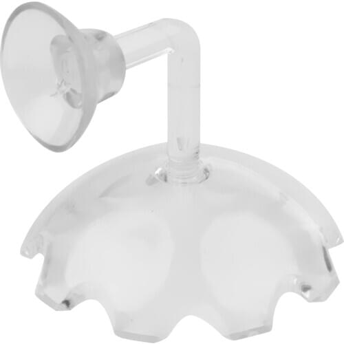 Aquarium Shrimp Feeding Dish Feed Food Tray Transparent Feeder Container with Suction Cup,5x6cm ( Dia. x H )