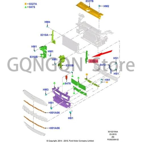 CAR Water Tank Side Guard Left Small Air Deflector For dMo nd eoM ust ang Water Tank Frame Air Deflector Radiator Bracket
