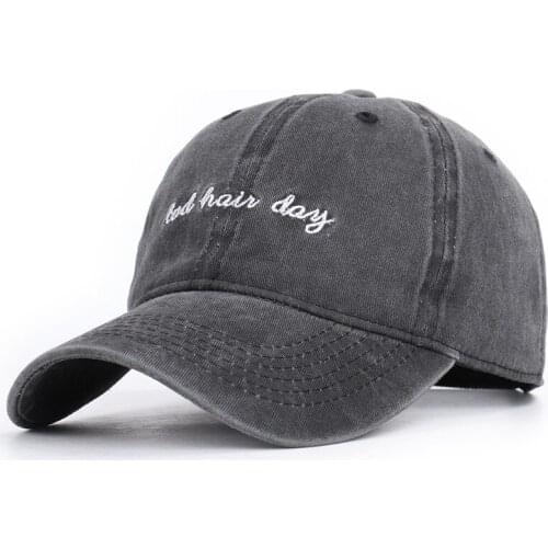 Bad hair day baseball cap hip hop embroidery washed cotton dad hat streetwear men snapback hat kpop cap bone dropshipping