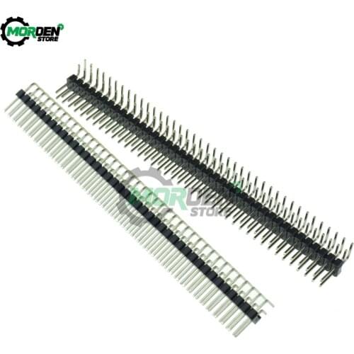 10Pcs 2X40 PIN Double Row Male Connector 2.54mm PCB Pin Header Connectors Male Curved Pin for LED light Lamp Strip