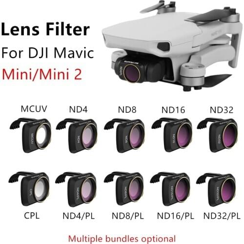 Sunnylife Lens Filters MCUV CPL ND4/8/16/32 NDPL Camera Lens Filter for DJI Mavic Mini /Mini 2 Drone Accessories