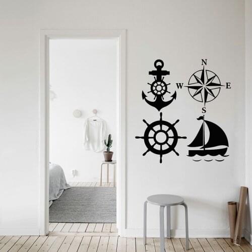 Art new design home decoration vinyl Cruise ship wall sticker colorful house decor cheap traffic decals WL1955