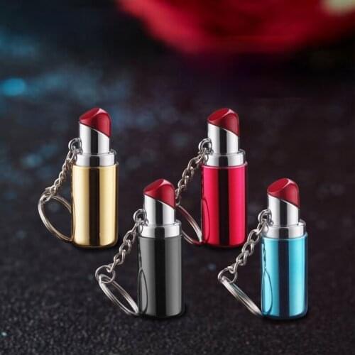 Personality Fun Girl Lipstick Pendant Lighter Creative Inflatable Lighter Gadgets for Women Smoking Accessories Cute for Girls