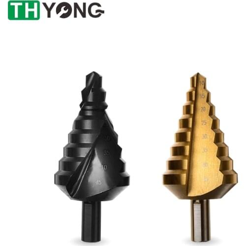 2Pcs Gold/Black 10-45Mm High Speed Steel Core Drill Bit Step Cone Cutting Tools For Woodworking Wood Metal Drilling Kit