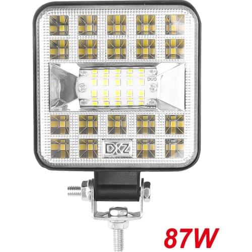 Mini 27LEDs 87W LED Work Light Bar Square Spotlight 12V 24V Offroad LED Light Bar For Truck Offroad 4X4 Car SUV ATV