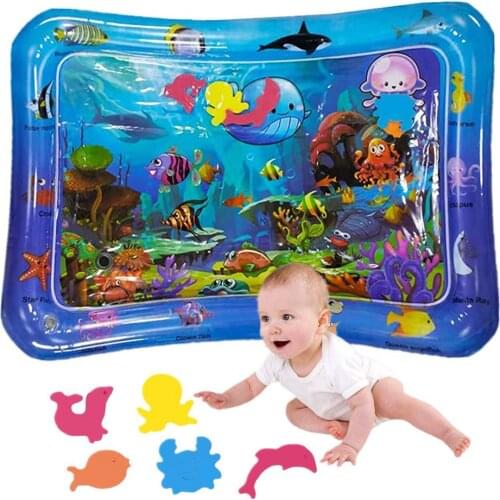 Ocean World Kids Inflatable Water Mat Infants And Toddlers Fun Time Play Activity Center Stimulation Growth Water Mat