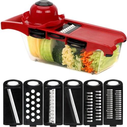 NICEYARD Vegetable Mandoline Slicer Kitchen Tools Cooking Tool Sets Multi-function Kitchen Gadget Grater 6 Blades Slicer