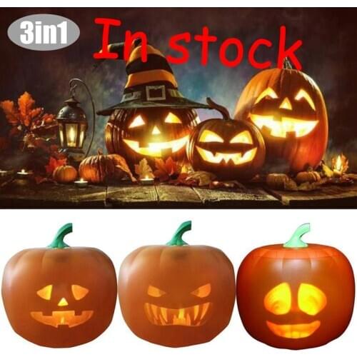 New Halloween Electric Pumpkin Projection Lamp Toy Talking Animated Pumpkin with Built-In Projector & Speaker 3-In-1