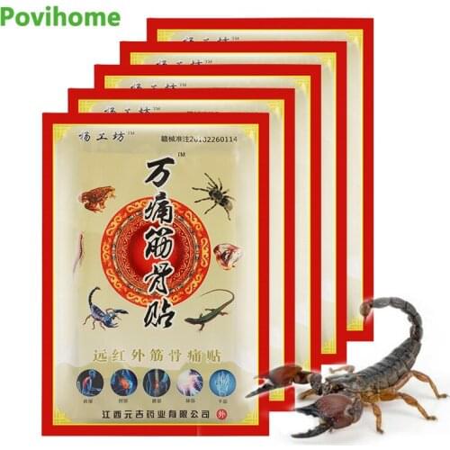 40pcs Scorpion Venom Extract Pain Relief Patches For Knee Rheumatoid Arthritis Joint Treatment Herbal Medicine Plasters C1462