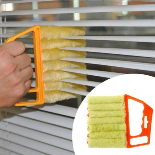 1Pc Washable Window Cleaner Microfiber Dust Cleaner Brush For Venetian Air Conditioner Car Window Groove Dust Cleaning Tool