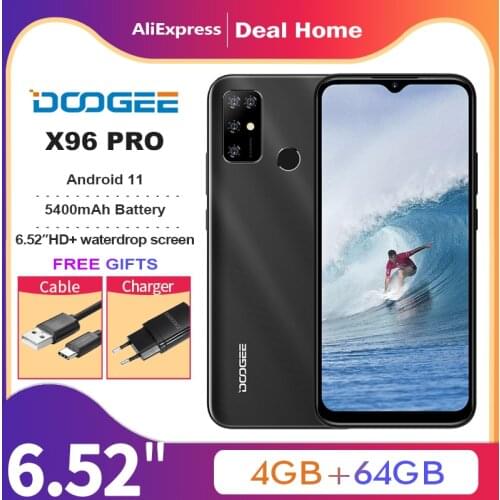 Global version DOOGEE X96 Pro Cellphones 4GB RAM 64GB ROM Android 11 5400mAh Octa Core 13MP Quad Camera Smartphones Mobile Phone