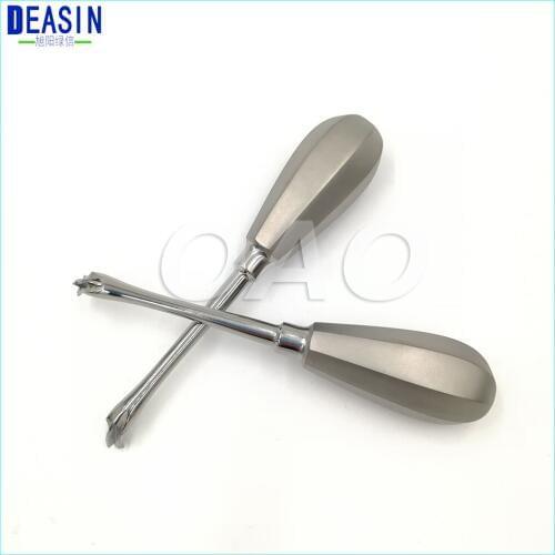 2018 Deasin Dental Root Elevator Cross Minimally Invasive Tooth Extraction Elevator Metal Handle Non-Slip Dental Elevator