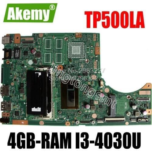 TP500LN Laptop motherboard For Asus TP500LA TP500LD TP500L original mainboard TP500LA Motherboard 4GB-RAM I3-4030U LVDS