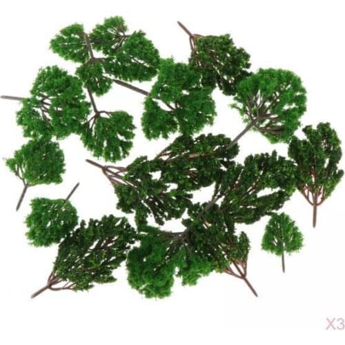 Set of 60 Plastic Model Trees HO Scale Diorama Layout Scene Park Landscape