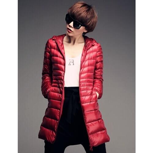 High Quality Winter Casual Ultralight Down Coat Women Winter Jacket Womens Down Jackets Long Thin Down Coat YYJ67