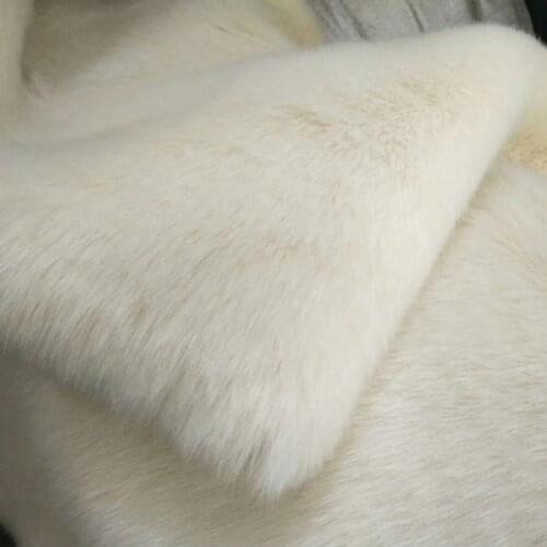 180cm*20cm Apricot Thicken Soft Artificial Rex Rabbit Plush Faux Fur Fabric DIY Shoes Coat Collar Vest Pillow Toy