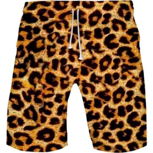 2021 Summer Leopard Print Beach Shorts Men/Boys Fashion Personality Beach Shorts Handsome Mens Sport suit
