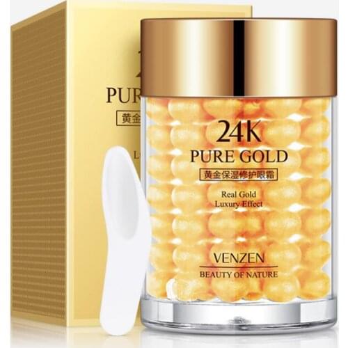 24K Gold Eye Cream Moisturizing Anti Puffiness Anti Wrinkle Remove Dark Circle Anti-Aging Eye Care
