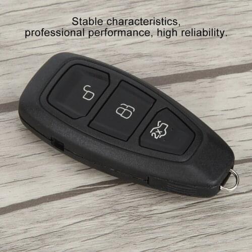 3 Buttons 433Mhz Remote Control Key Fob Fits For Ford KR55WK48801 Replacement With 80 Bit 83 Chip J127(Black)