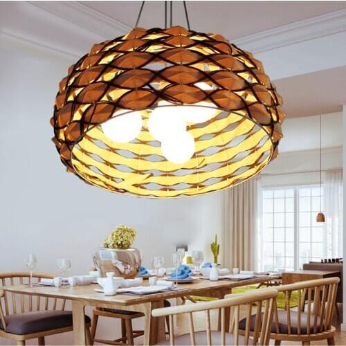 American country bamboo Pendant Lights Japanese rattan bar Southeast Asian restaurant Leisure Center Pendant lamp LU630 ZL42