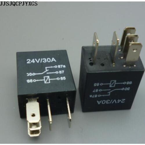 JJSJQCPJYXGS (24V 30A 5pin) 30A 24V 5 Pin Automotive Relay 30A Car Bike Boat Spotlight Changeover