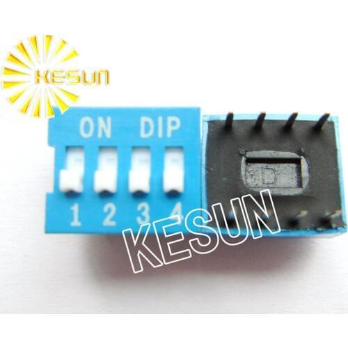 FREE SHIPPING 20PCSx China Quality DS-04 Blue 4P DIP Switch 2.54mm 4 Position Encoder Switch Slide Switch