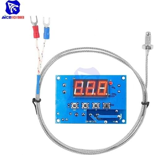 XH-W1315 High Temperature -30-999℃ LED Digital Thermostat K Type Thermocouple Temperature Control Module DC 12V / 24V / AC 220V