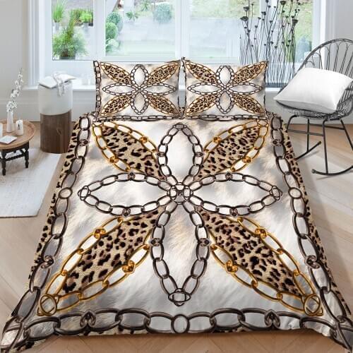 Vintage Style Bedding Set Double Artistic Bohemia Duvet Cover Luxury King Twin Full Single Leopard Bed Set Queen Size