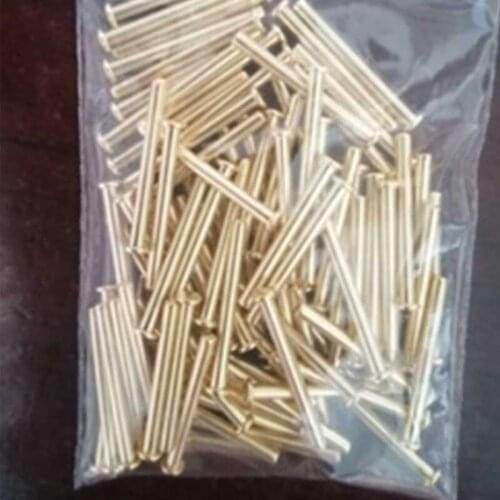 21pcs D1.5mm*16.5mm*2.5mm module power pin flat head cap straight needle gold-plating