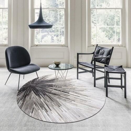 American Style Luxury Natural Grey Cowhide Patchwork Rug Big Size Milch Cow Skin Fur Chequer Carpet for Living Room