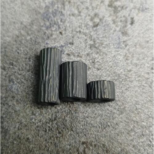 Mack Walker Handmade Tree Bark Pattern Titanium alloy Knife Pendant DIY EDC Knife Beads