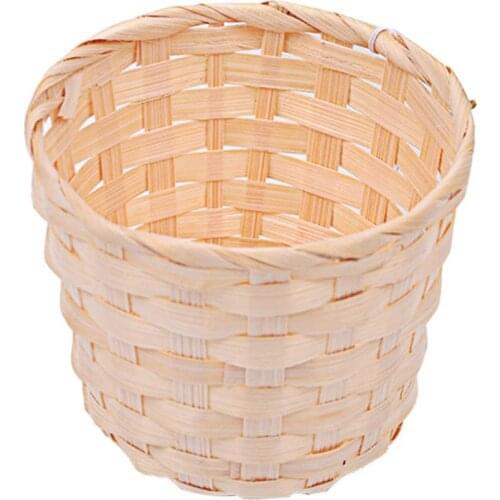 Small Basket Desktop Finishing Home Storage Bamboo Weaving Products Sundries Organizer Rattan Plant Box Wicker Baskets