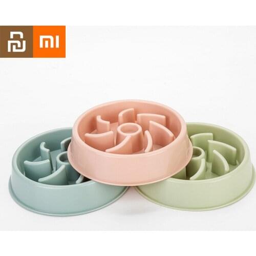Newest Xiaomi Pets Food Bowl Anti Choking Safety Dogs Basin Slow Food Pot Slow Food Device Durable Bowl Tub Pets Supplies Youpin
