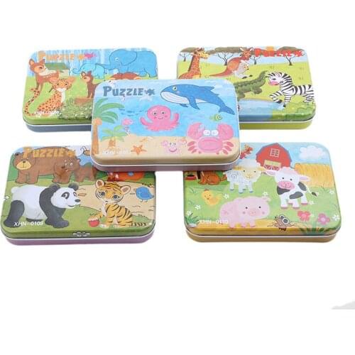 New Children Toy Cartoon Wooden 3D Puzzle Animals Pattern Puzzle Kids Classic Educational Learning Toys Children Kids Gifts