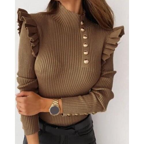 Solid Color Turtleneck Sweaters Women Autumn Winter Knitted Sweaters for Women Ribbed Long Sleeve Turtleneck Pullover Jumpers