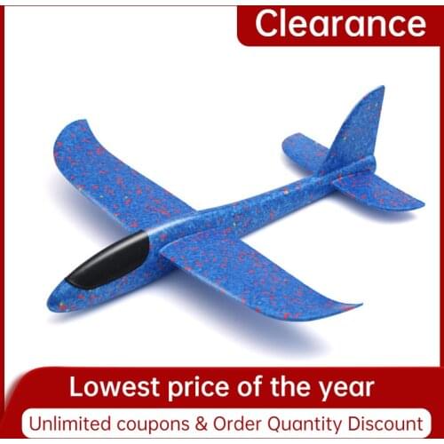 Dropshipping 48CM/35CM Children Foam Hand Throw Flying Glider Planes Toys Kids Foam Aeroplane Model Children Outdoor Fun Toys