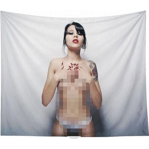 Bad Tattoo Girl Sexy Beauty Poster Wall Art Tapestry Canvas Painting Flags & Banners Wall Carpet Beach Towel Mural Bedroom Decor