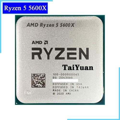 AMD Ryzen 5 5600X R5 5600X 3.7 GHz Six-Core Twelve-Thread CPU Processor 7NM 65W L3=32M 100-000000065 Socket AM4
