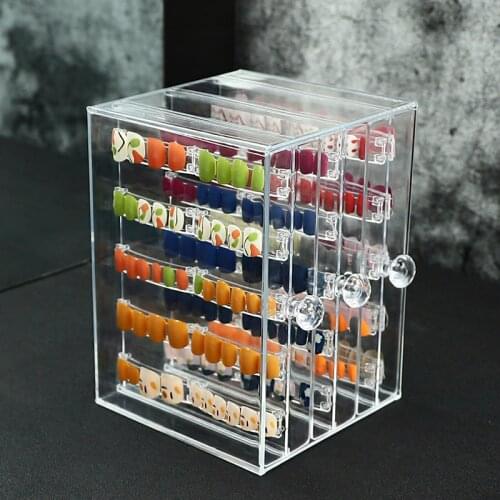 Transparent Nail Sheet Finished Storage Rack Nail Shop Nail Sheet Dustproof Display Box Desktop Display Storage Model Rack