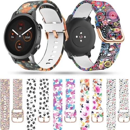 Watch Band For Ticwatch E3 Wrist Strap For TicWatch C2 Plus (Onyx and Platinum) GTH E 2 Replacement Bracelet Silicone Wristband