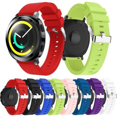 50pcs 20mm For Samsung Gear Sport Band High Quality Watch Strap Watch Band Sport Soft Silicone Replacement Wristband Wrist Strap
